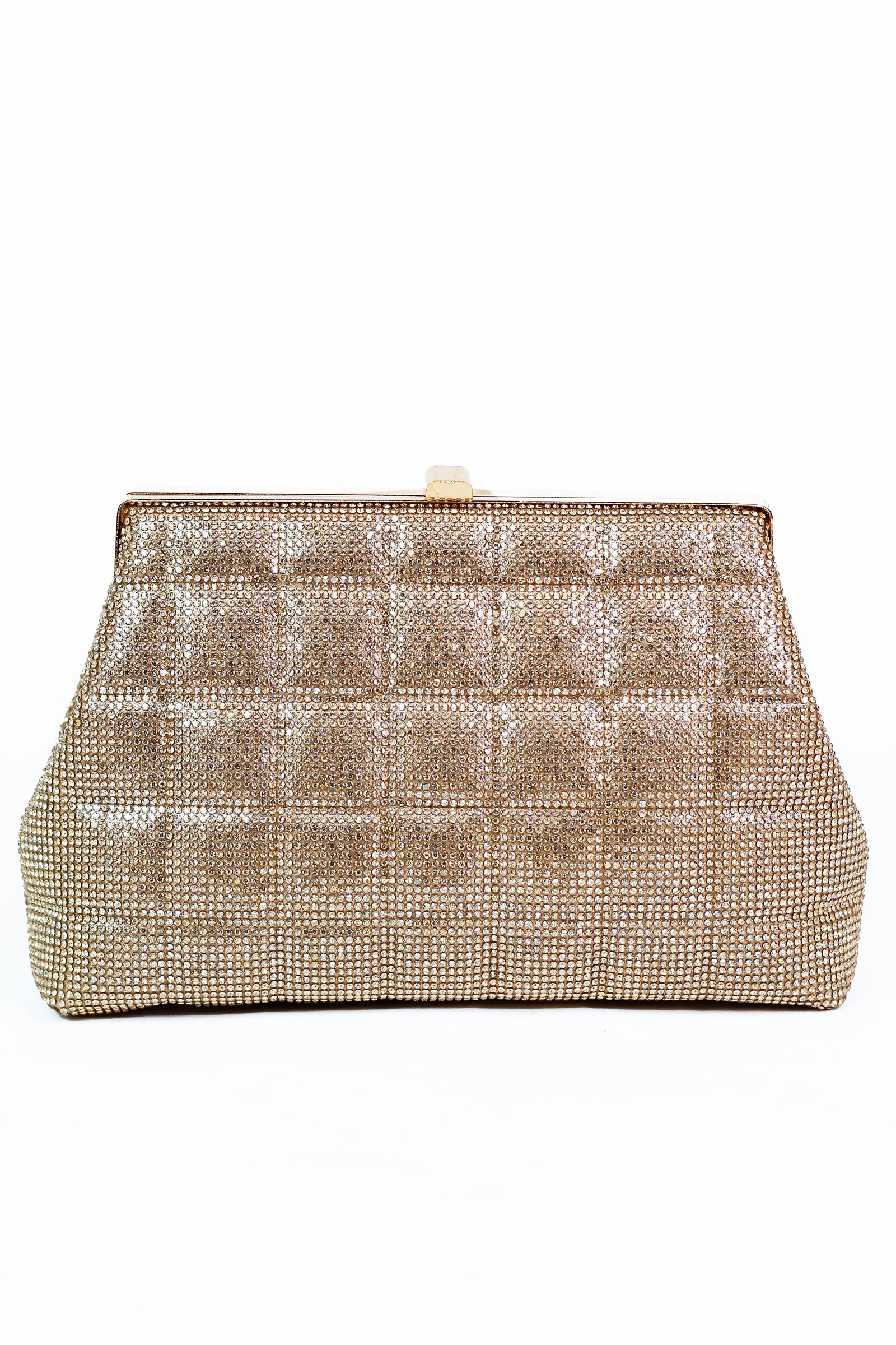 Rhinestone Covered Quilted Clutch Purse