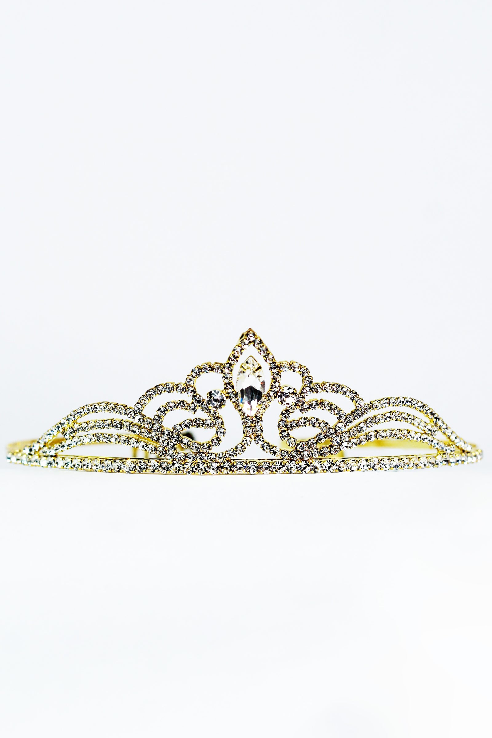 Rhinestone Waves w/ Marquis Center Tiara