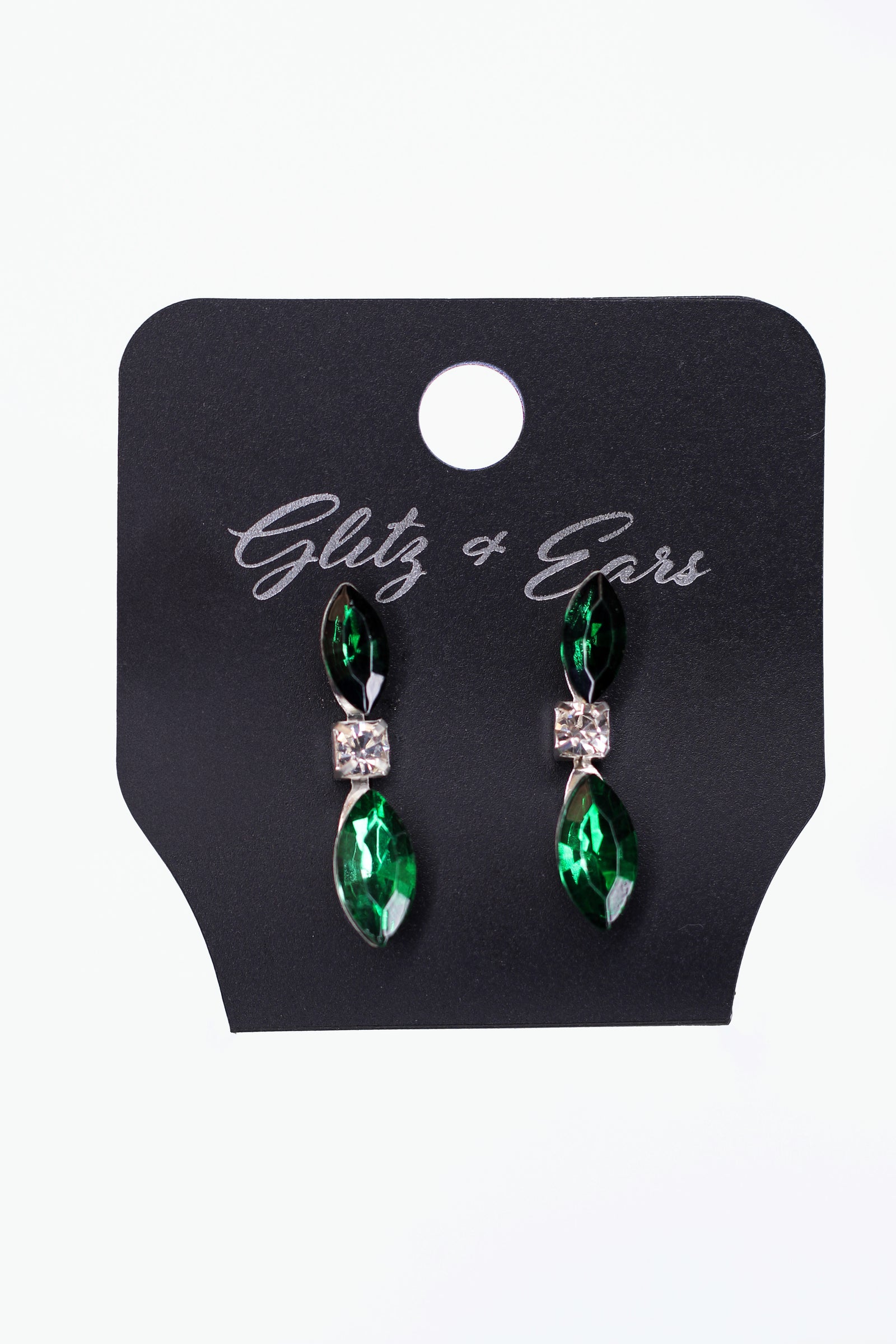 Rhinestone Triangle Teardrop Necklace