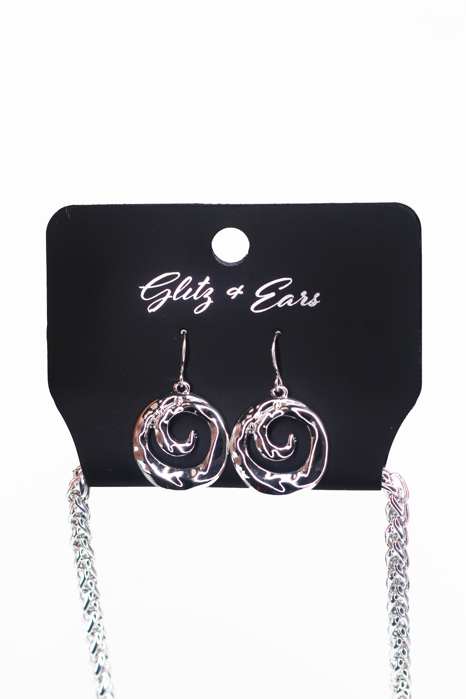 Hammered Swirl Pendant Necklace