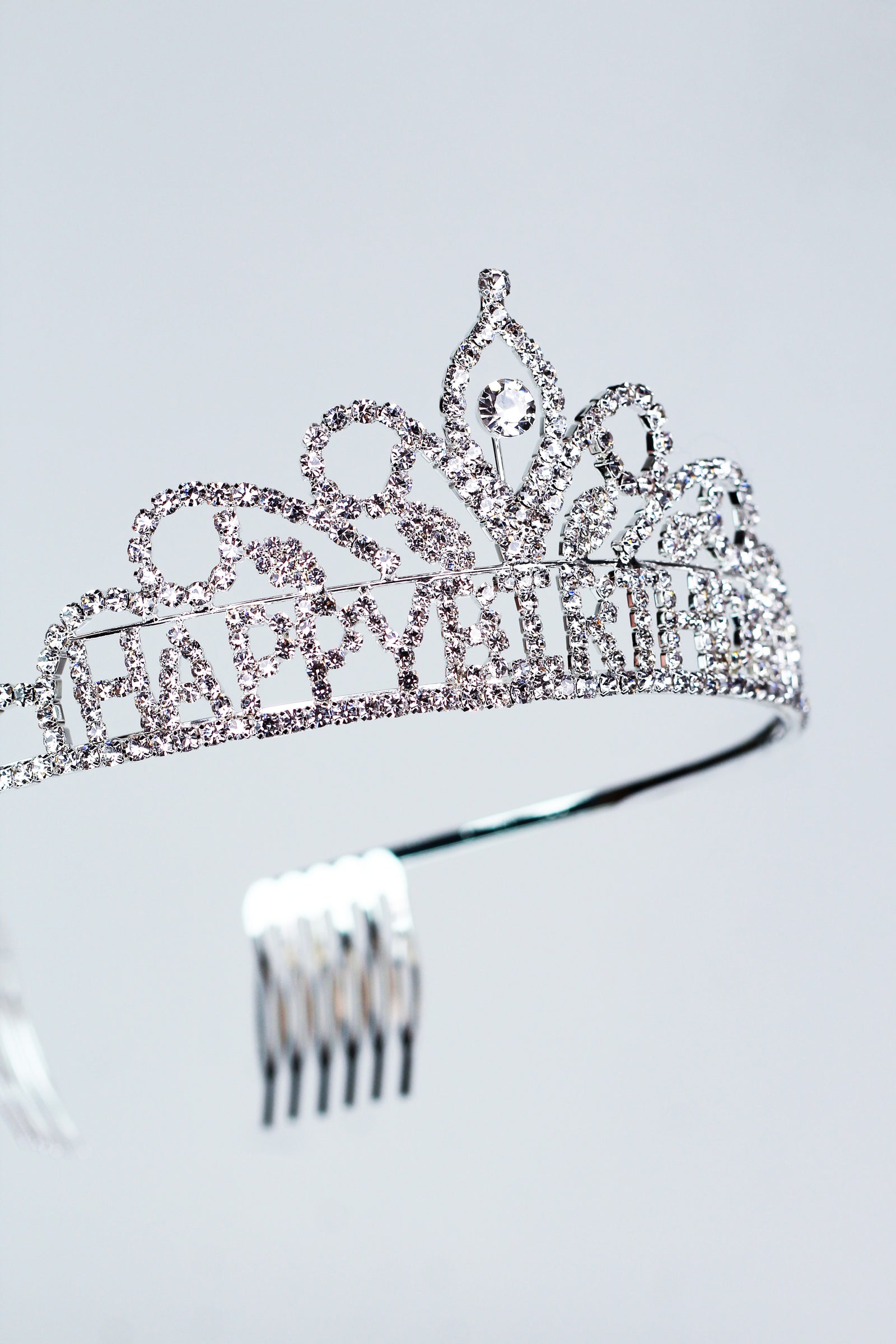 Pave Teardrops & Loops Happy Birthday Tiara - Glitz & Ears Boutique