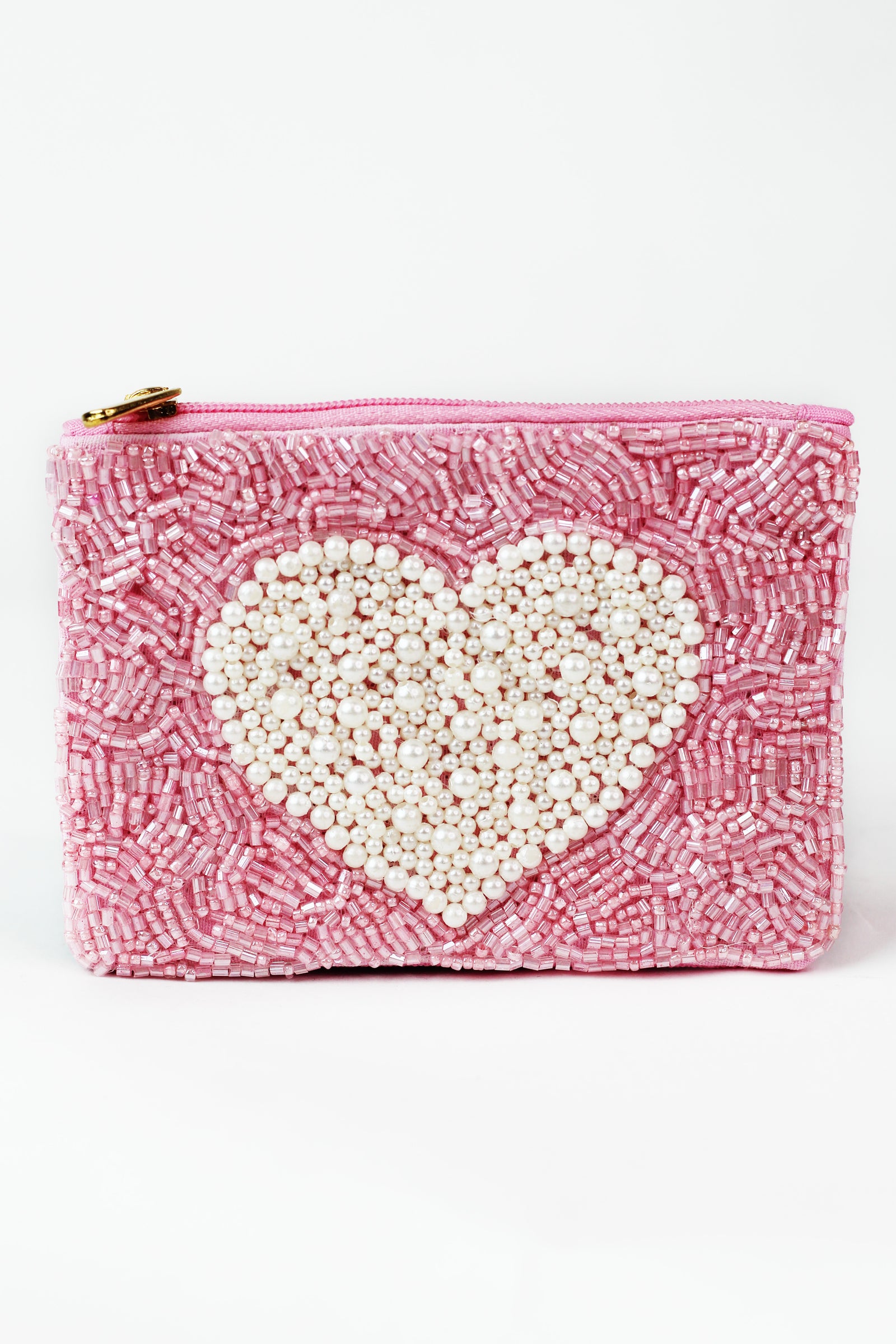 Beaded Zippered Coin Pouch