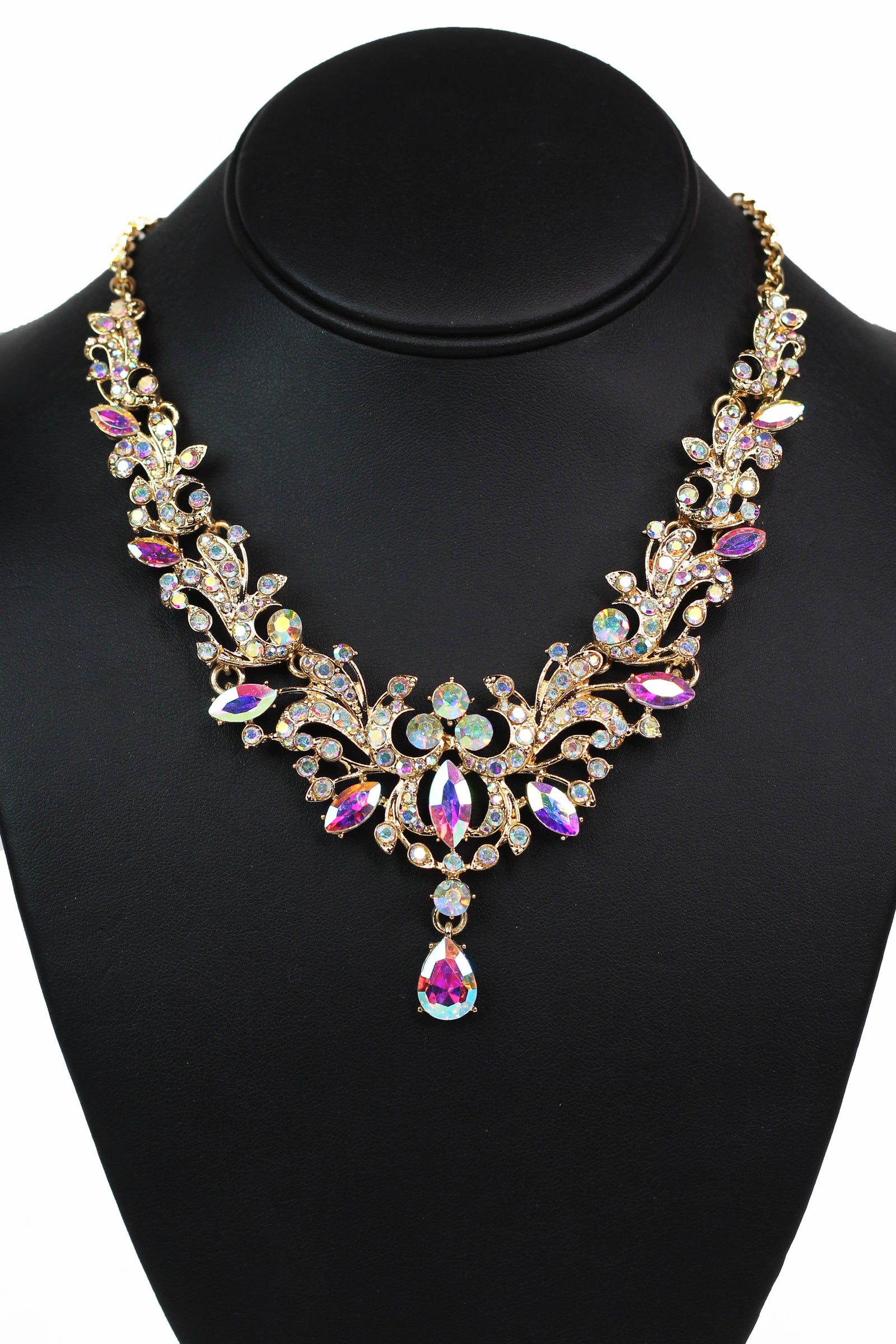 Marquis & Rhinestone Vines Necklace - Glitz & Ears Boutique