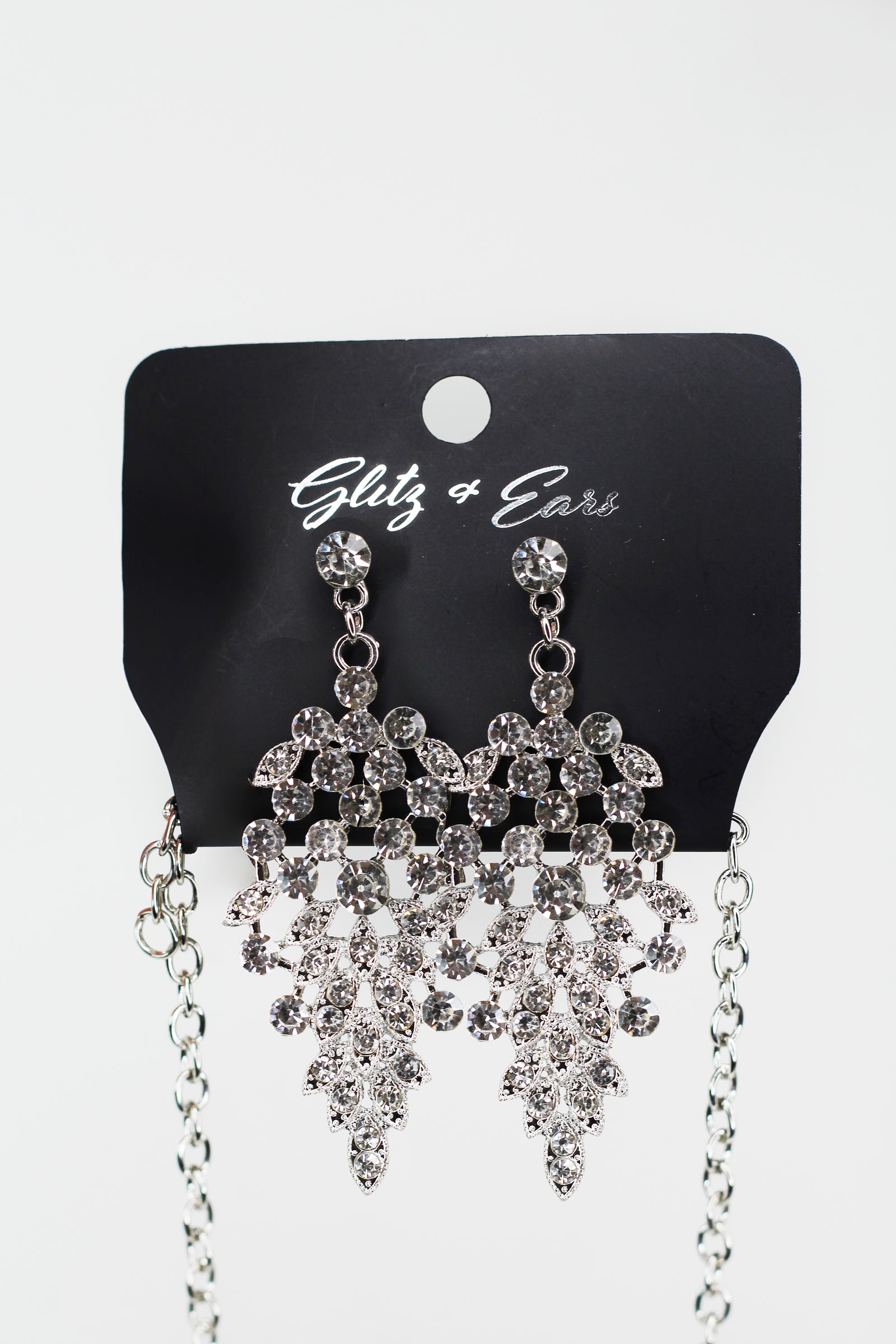 Middle Dip Rhinestone Necklace Set - Glitz & Ears Boutique