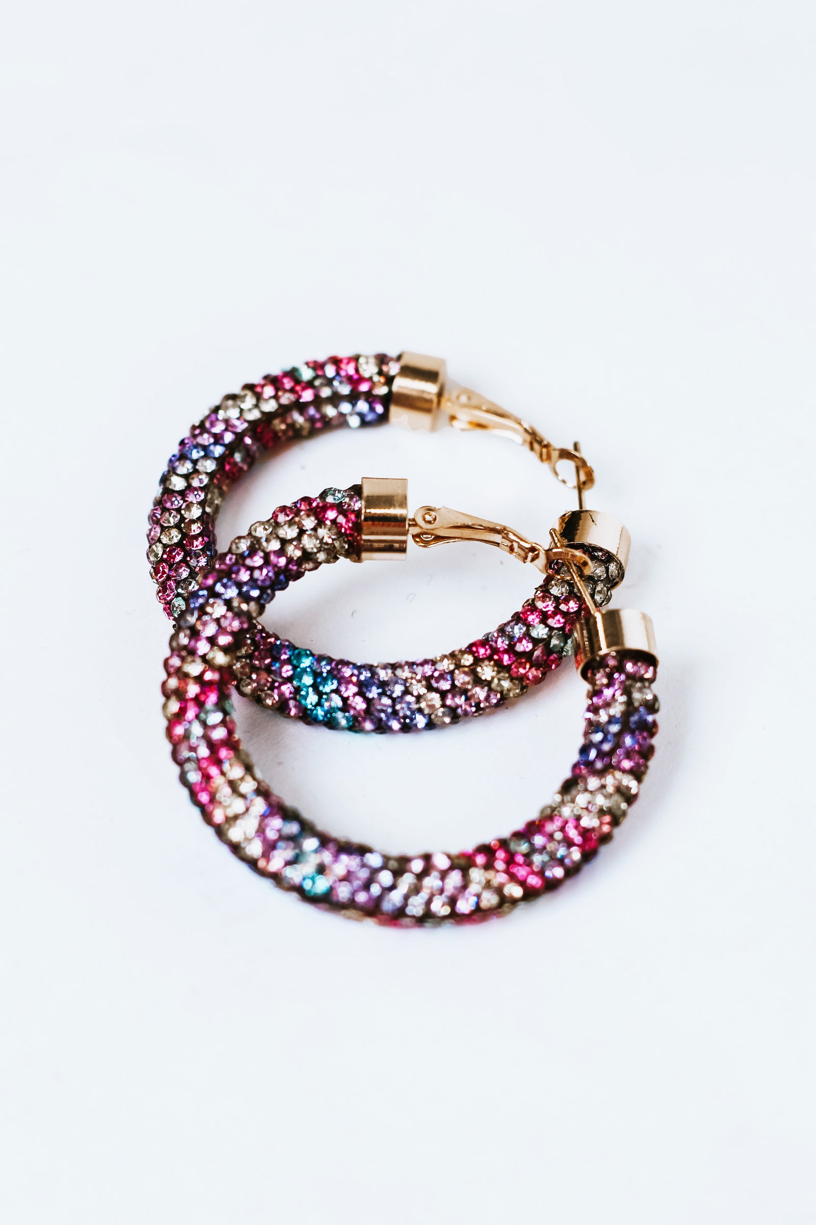 Medium All Rhinestone Hoop