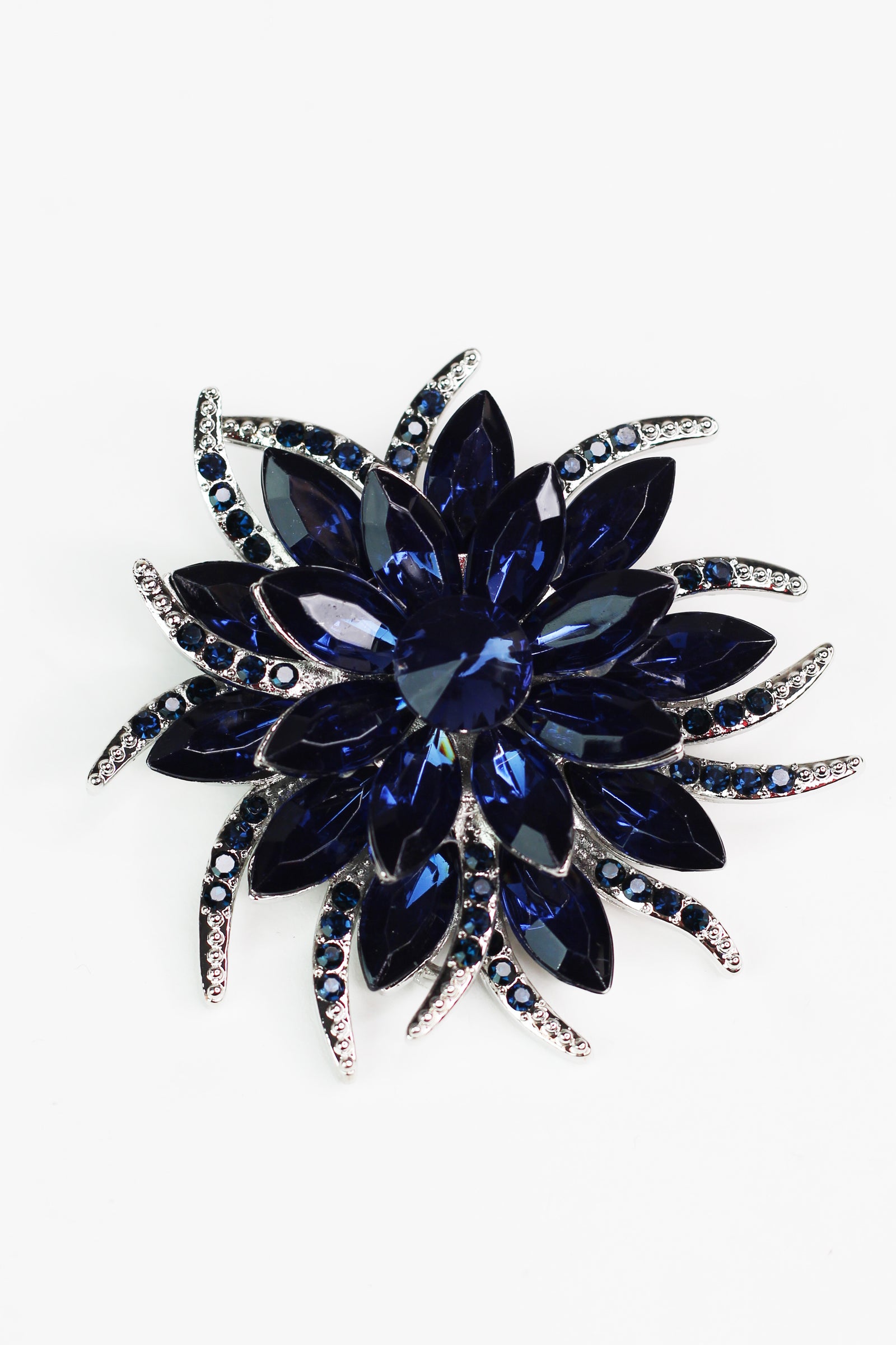 Marquis & Pave Flower Brooch