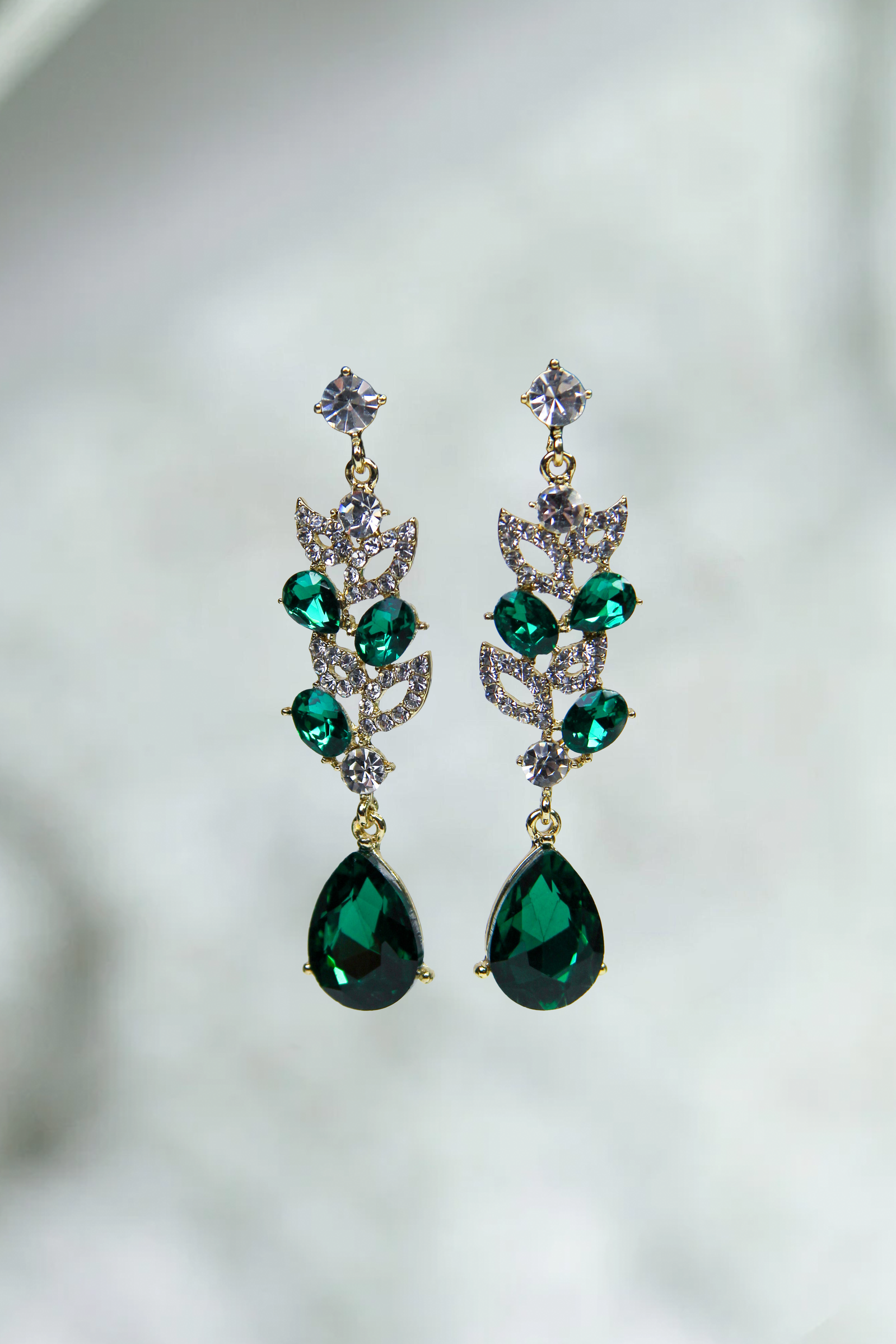 Open Almond, Oval & Teardrop Dangle Long Earring