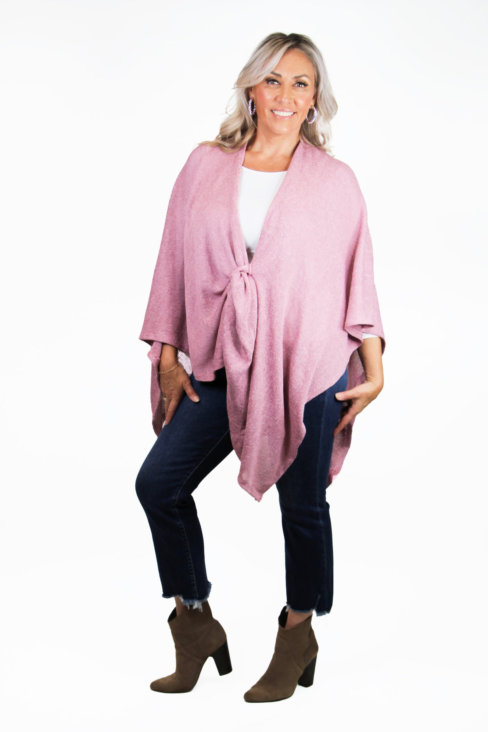 Knit Wrap w/ Front Loop Closure - Glitz & Ears Boutique