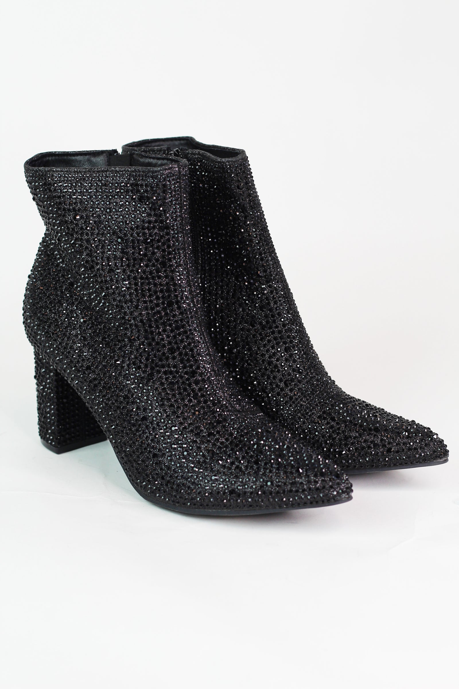 Pointed Toe Style Rhinestone Bootie