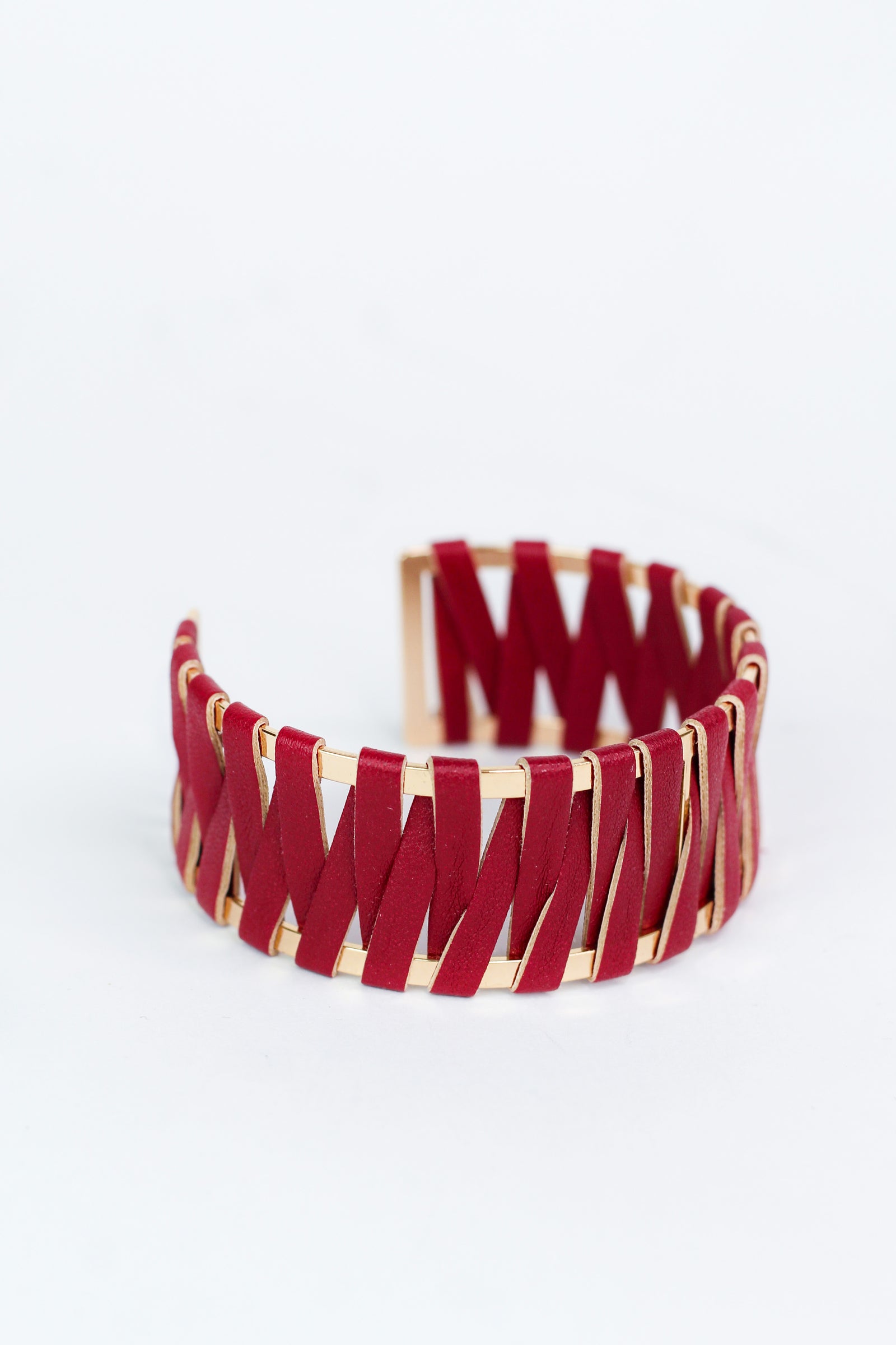 Weaved Open Ended Cuff Bracelet