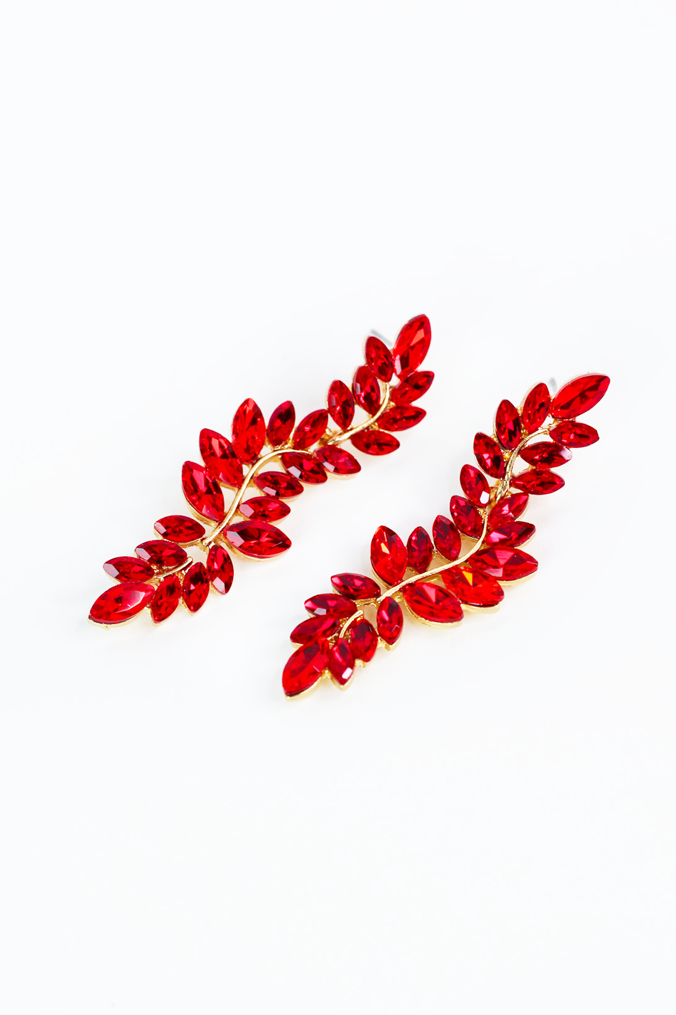 Small Almond Two Row Wavy Long Earring - Glitz & Ears Boutique