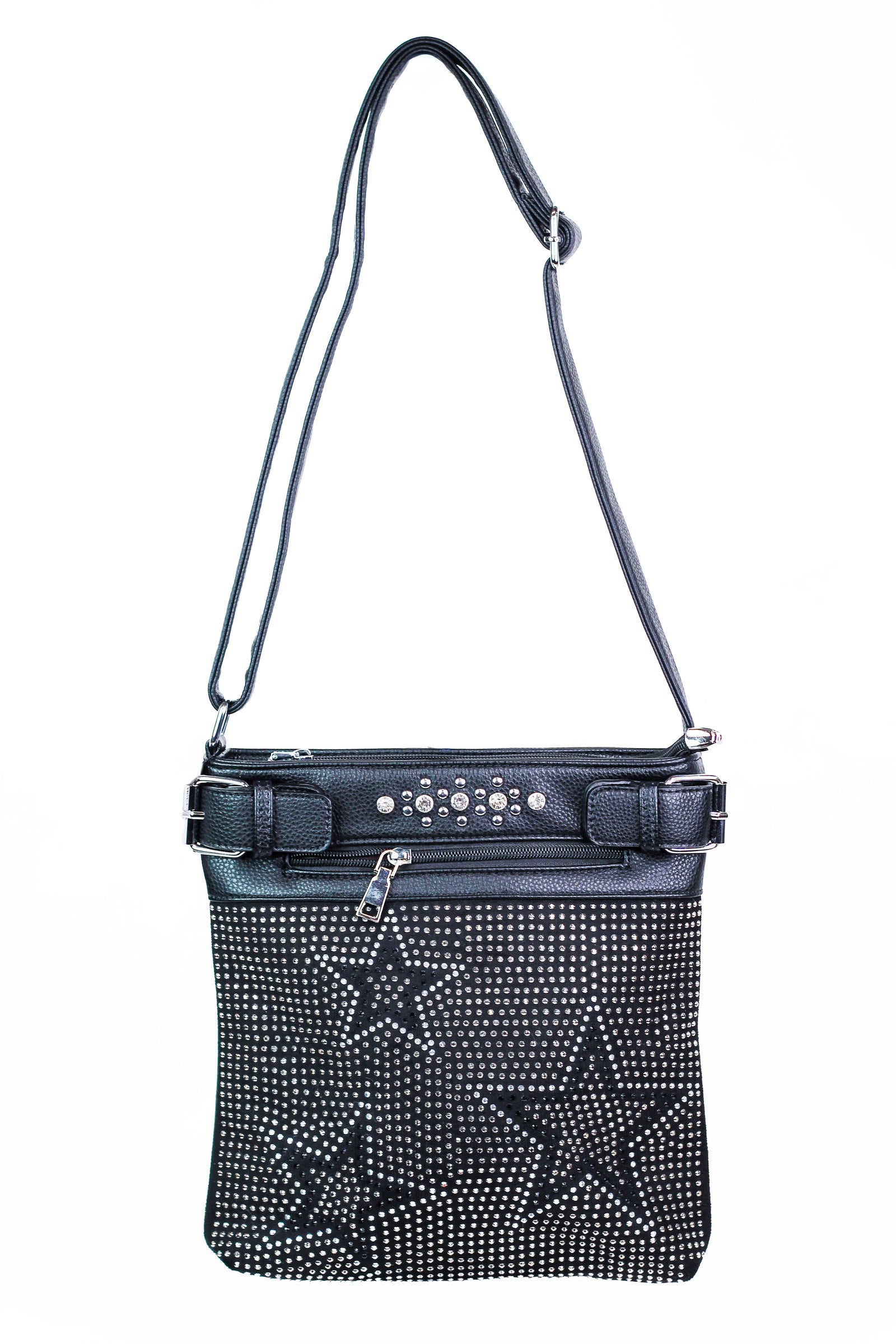 3 Rhinestone Stars Messenger