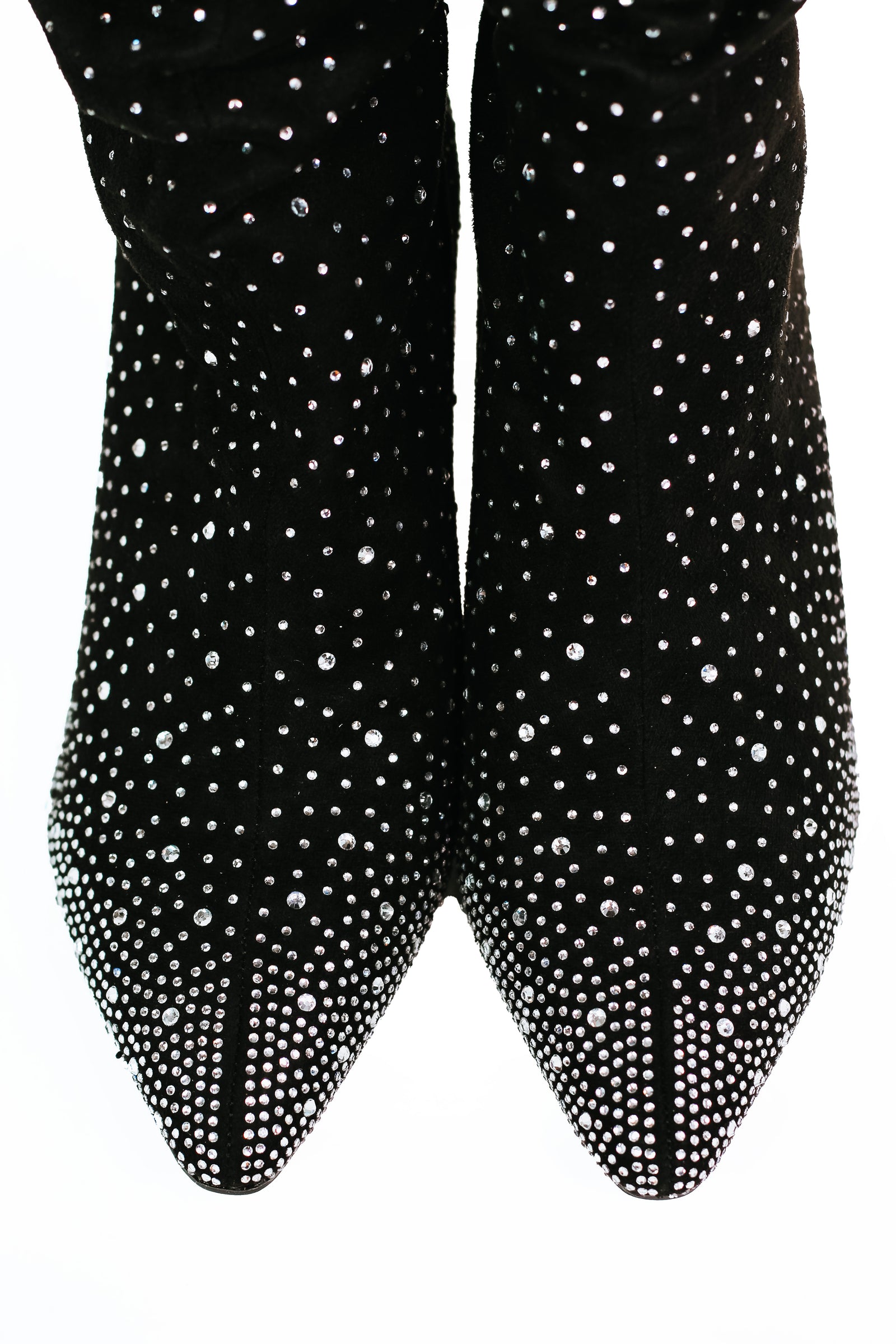 Pointed Toe Rhinestone Covered Boot w/ 3" Heel