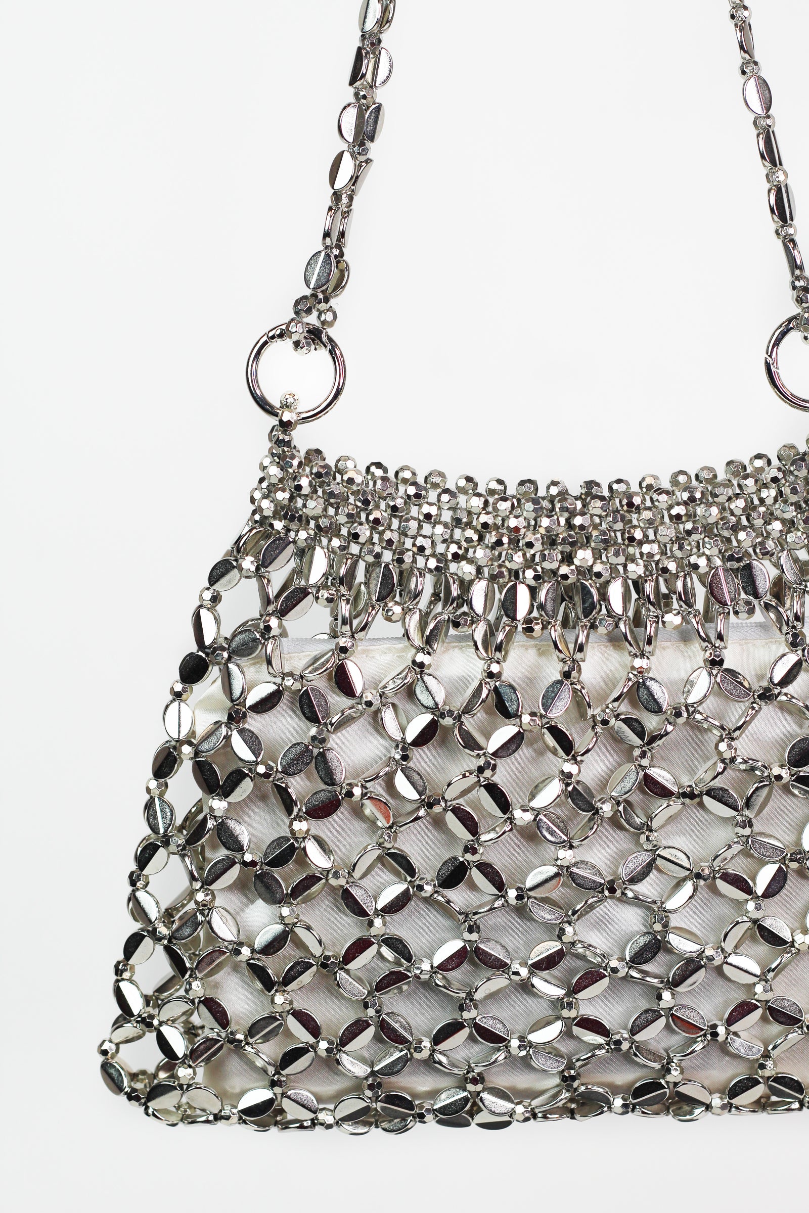 Beaded Pouch w/ Satin Lining Evening Purse