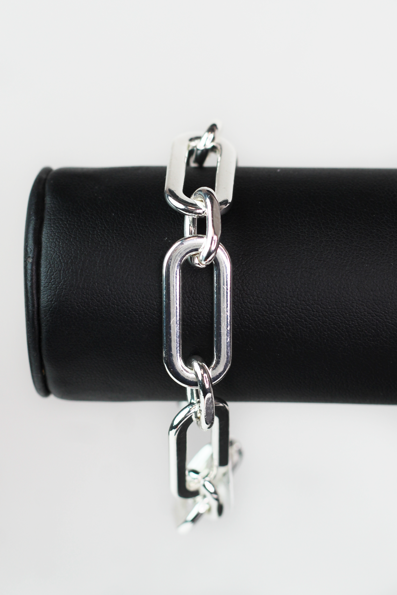 Long Plain Oval Link Toggle Bracelet