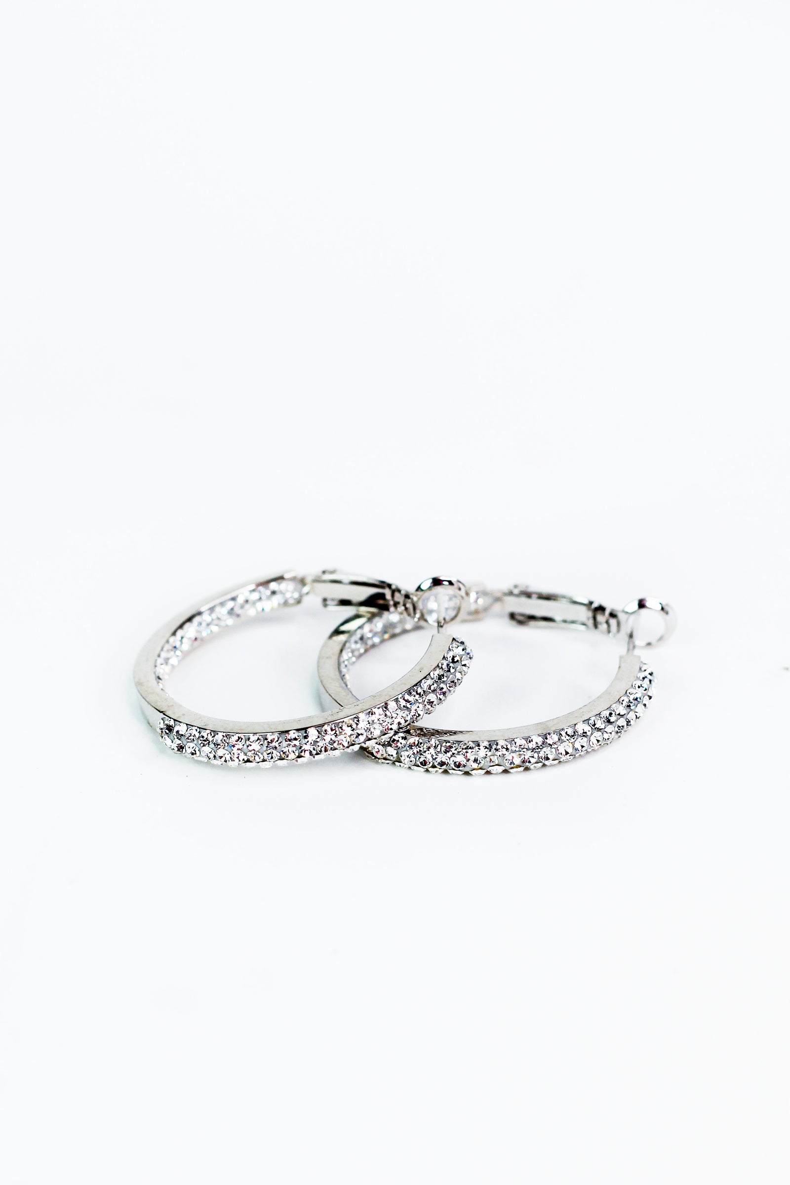Medium Fade Rhinestone Hoops