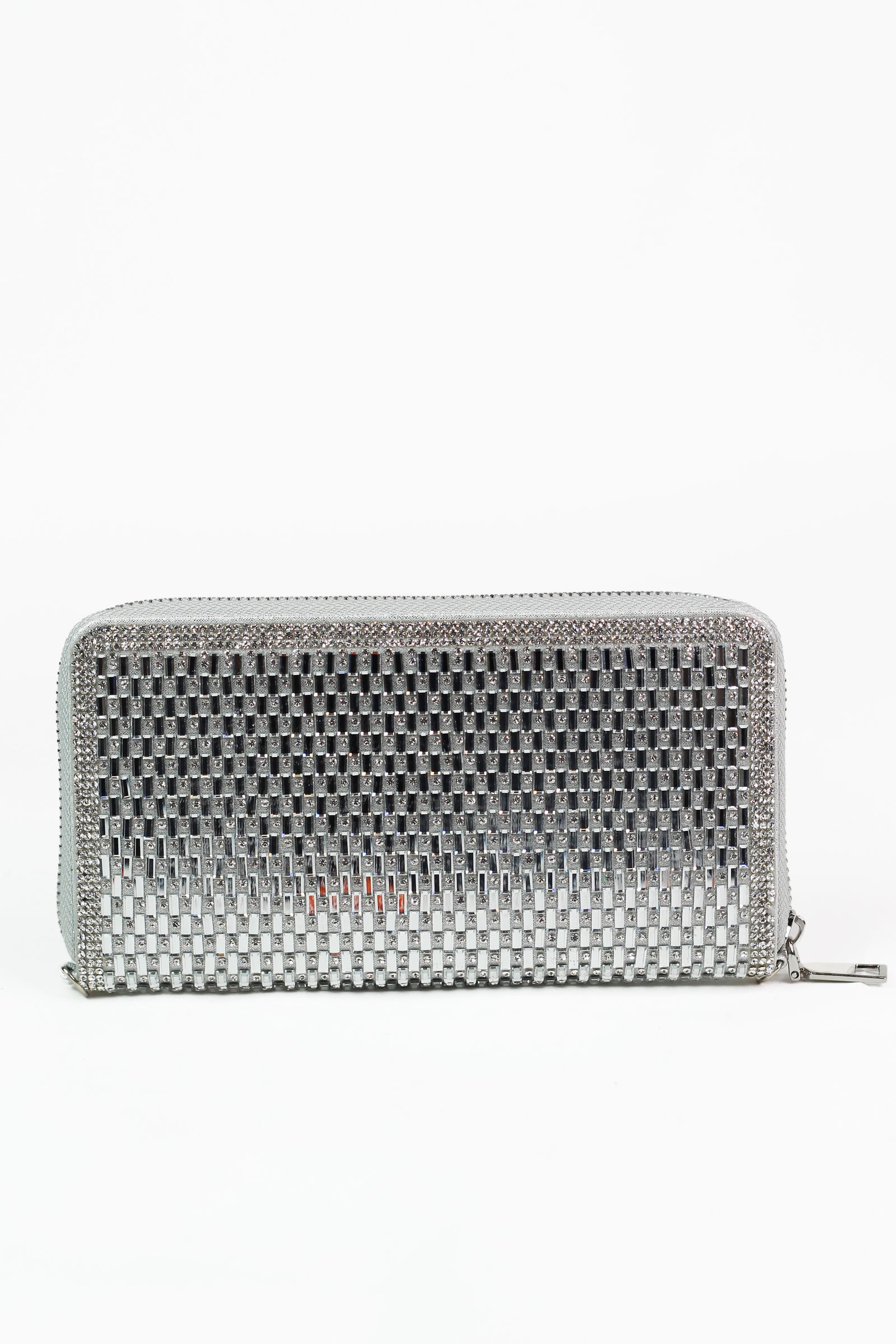 Rhinestone Embellished Clutch Wallet