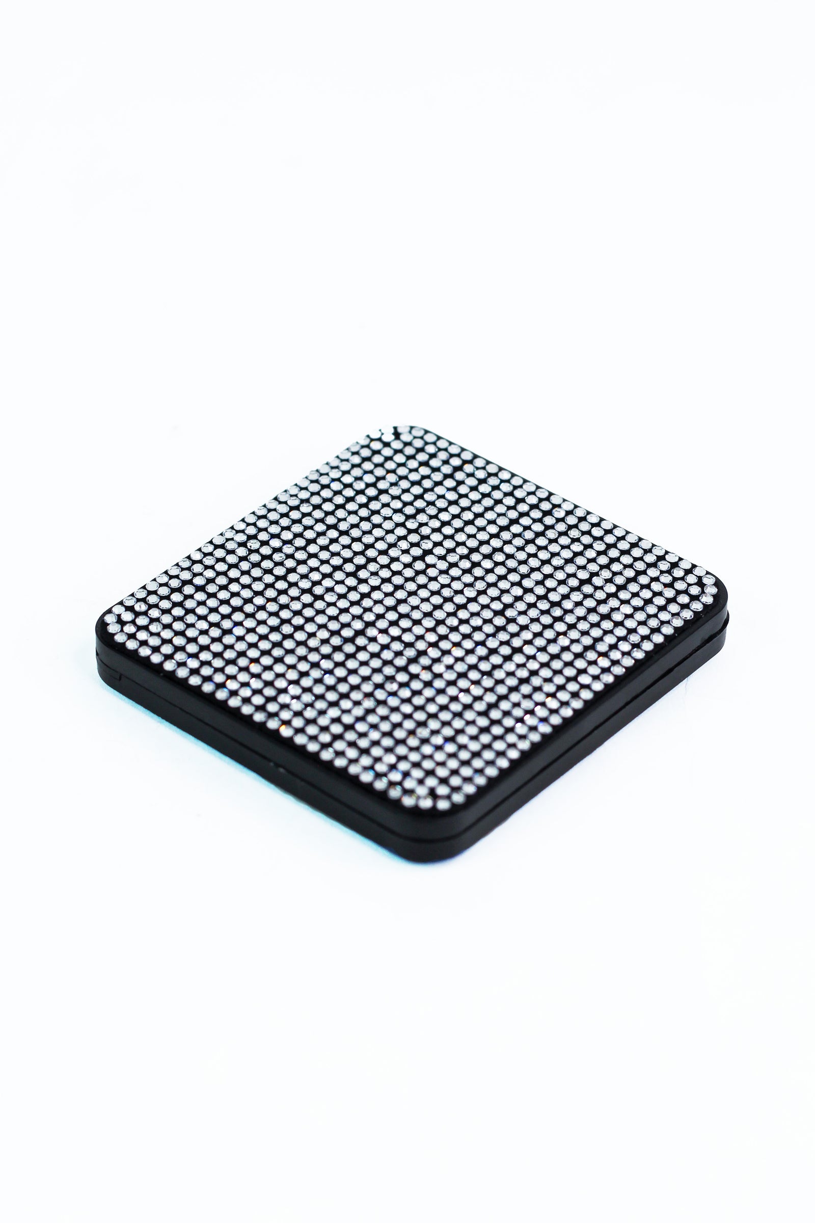 All Rhinestone Square Mirror Compact