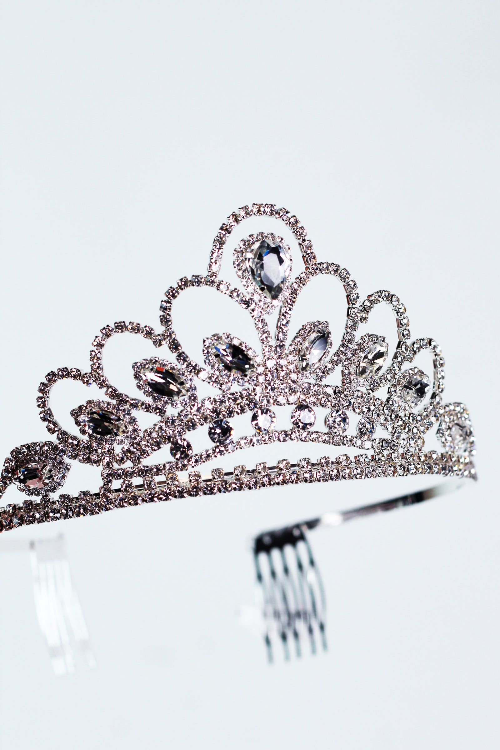Almond Stone with Loops Teardrop Point Tiara - Glitz & Ears Boutique