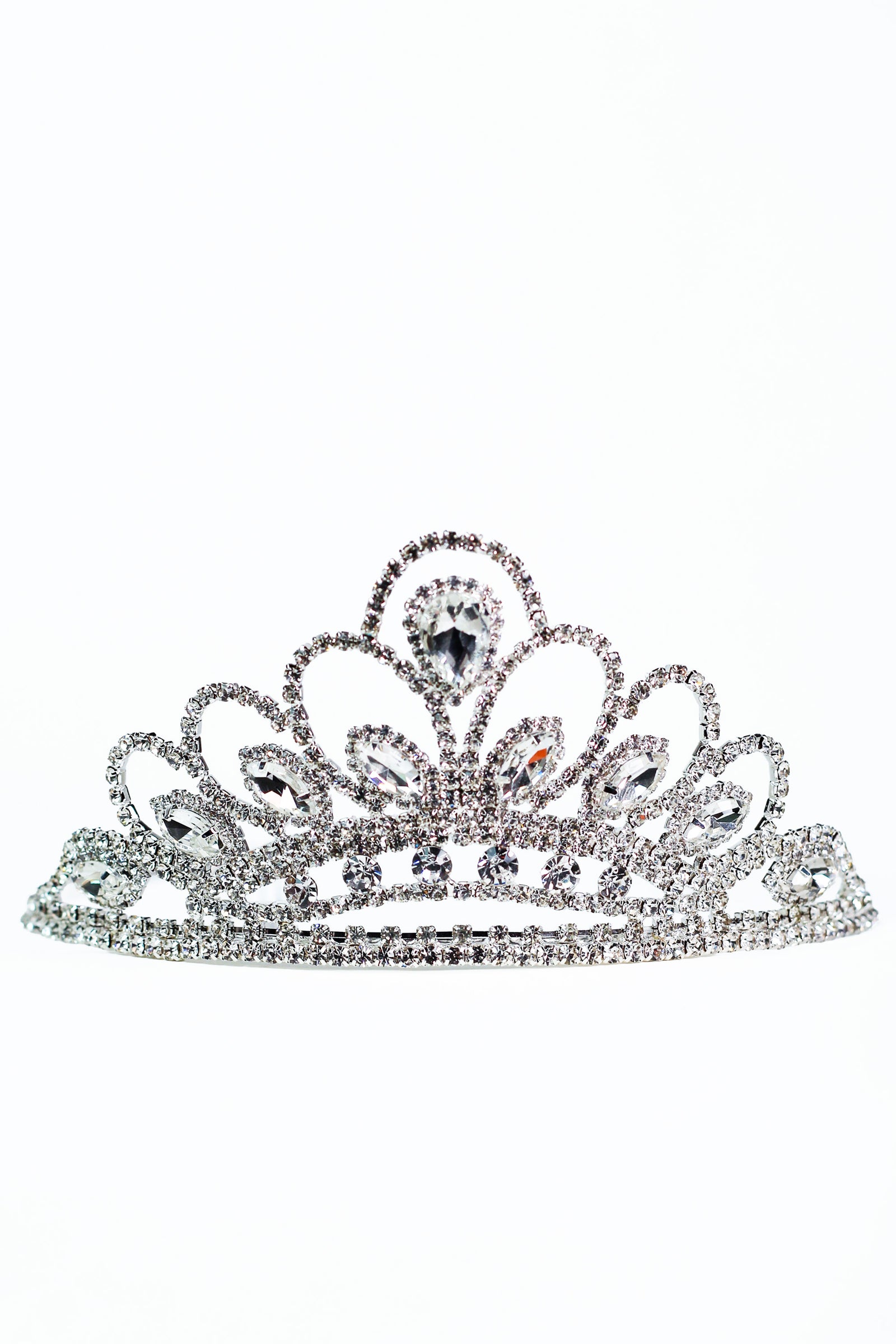 Almond Stone with Loops Teardrop Point Tiara - Glitz & Ears Boutique