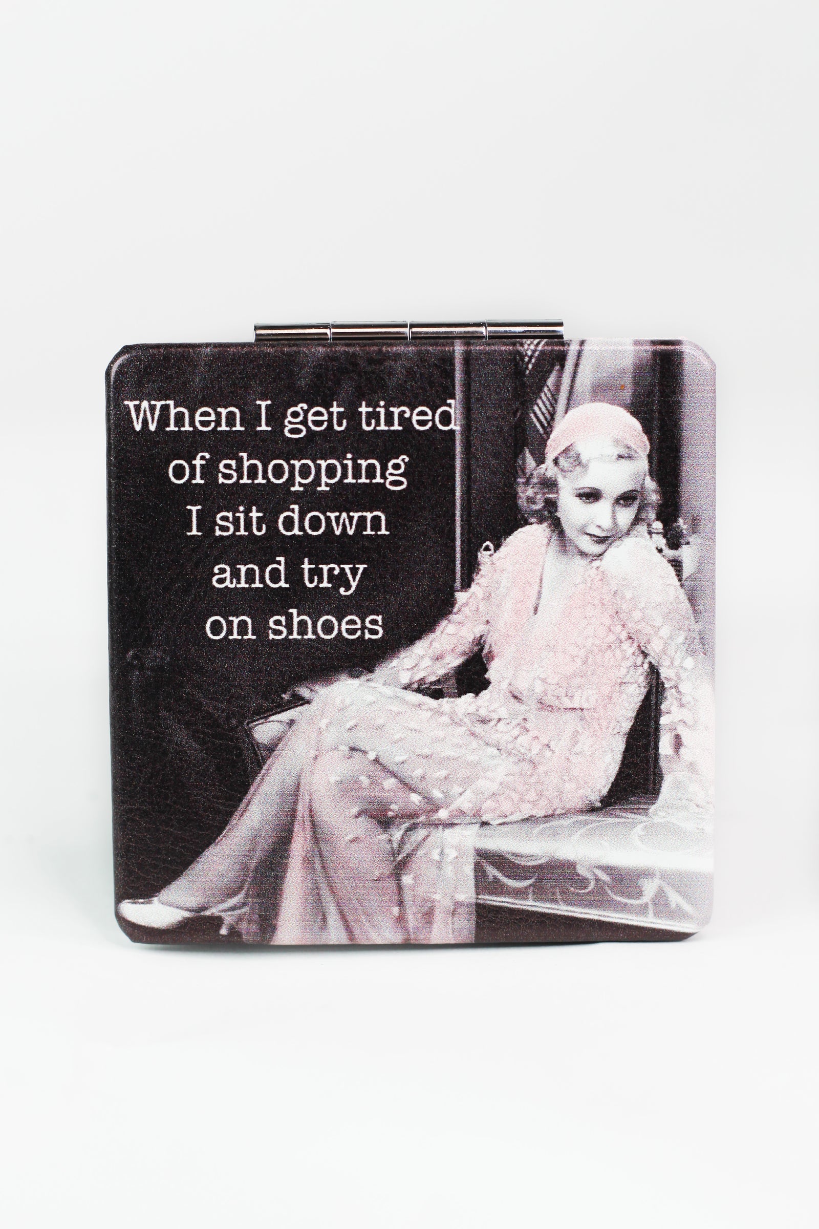 Photo & Quote Square Mirror Compact