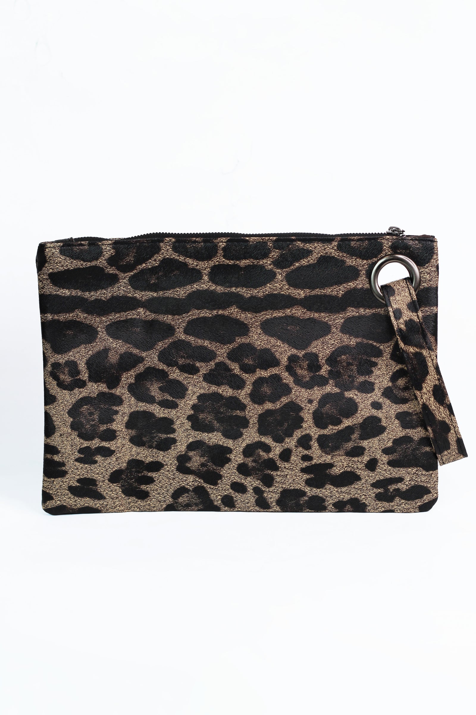 Leopard Print Envelope Wristlet Purse