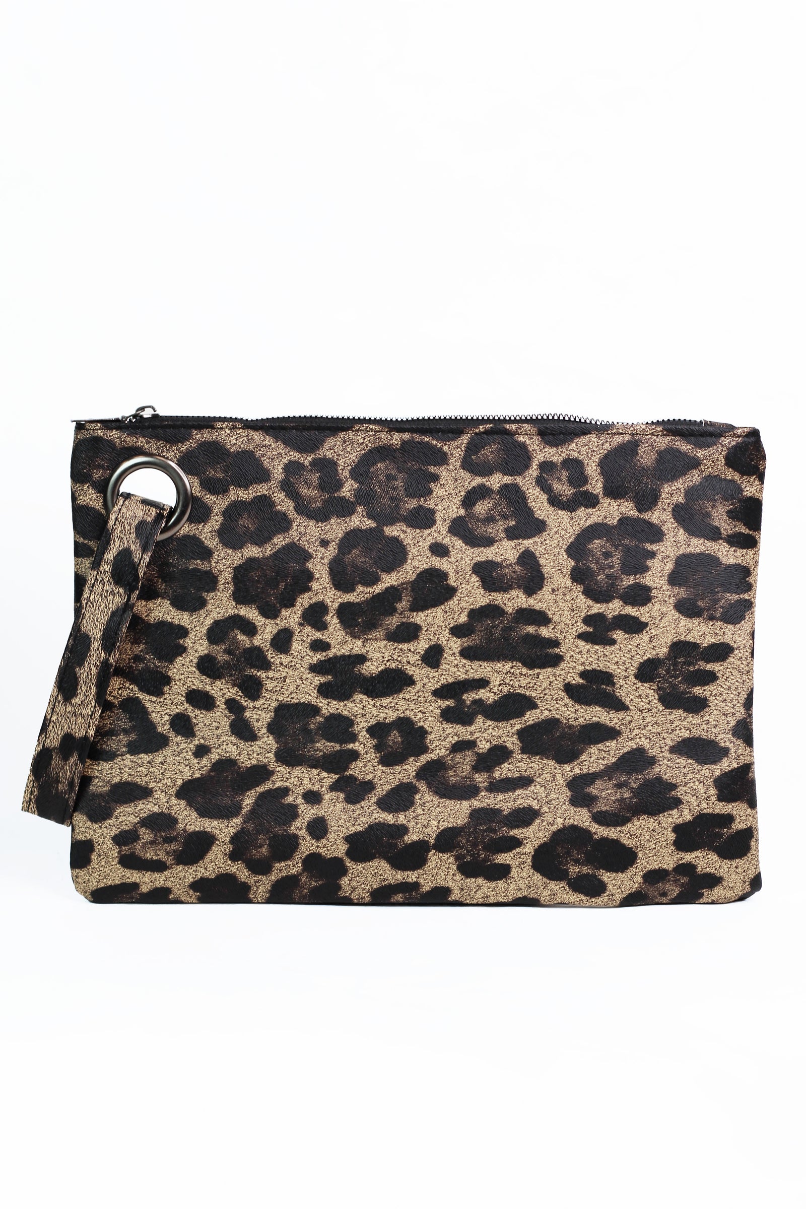 Leopard Print Envelope Wristlet Purse