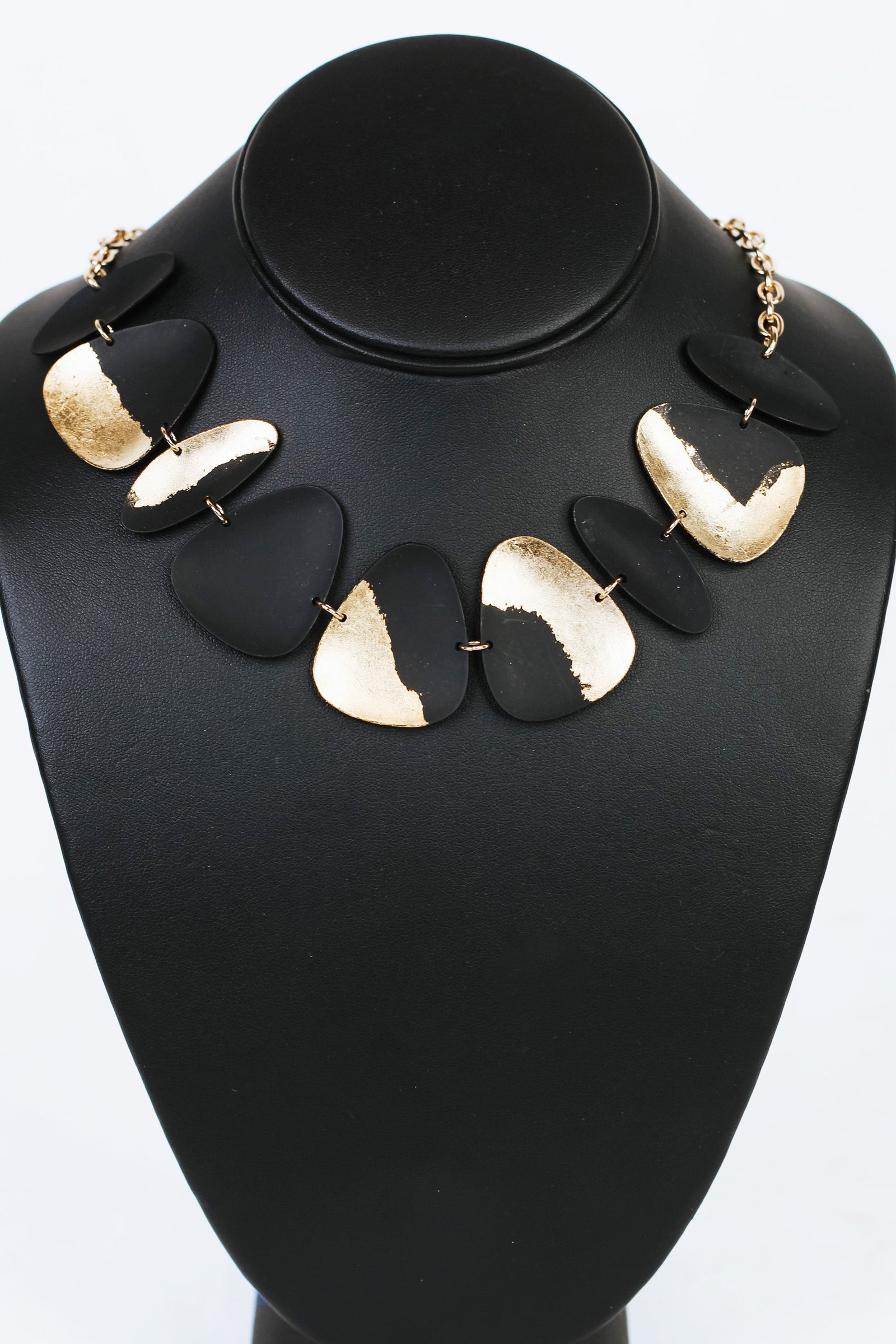 Foil Coated Geometric Shapes Necklace