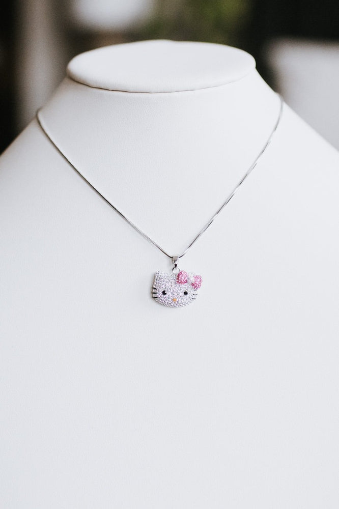 Puffy Hello Kitty Face Necklace