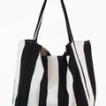 Striped Canvas Tote Bag