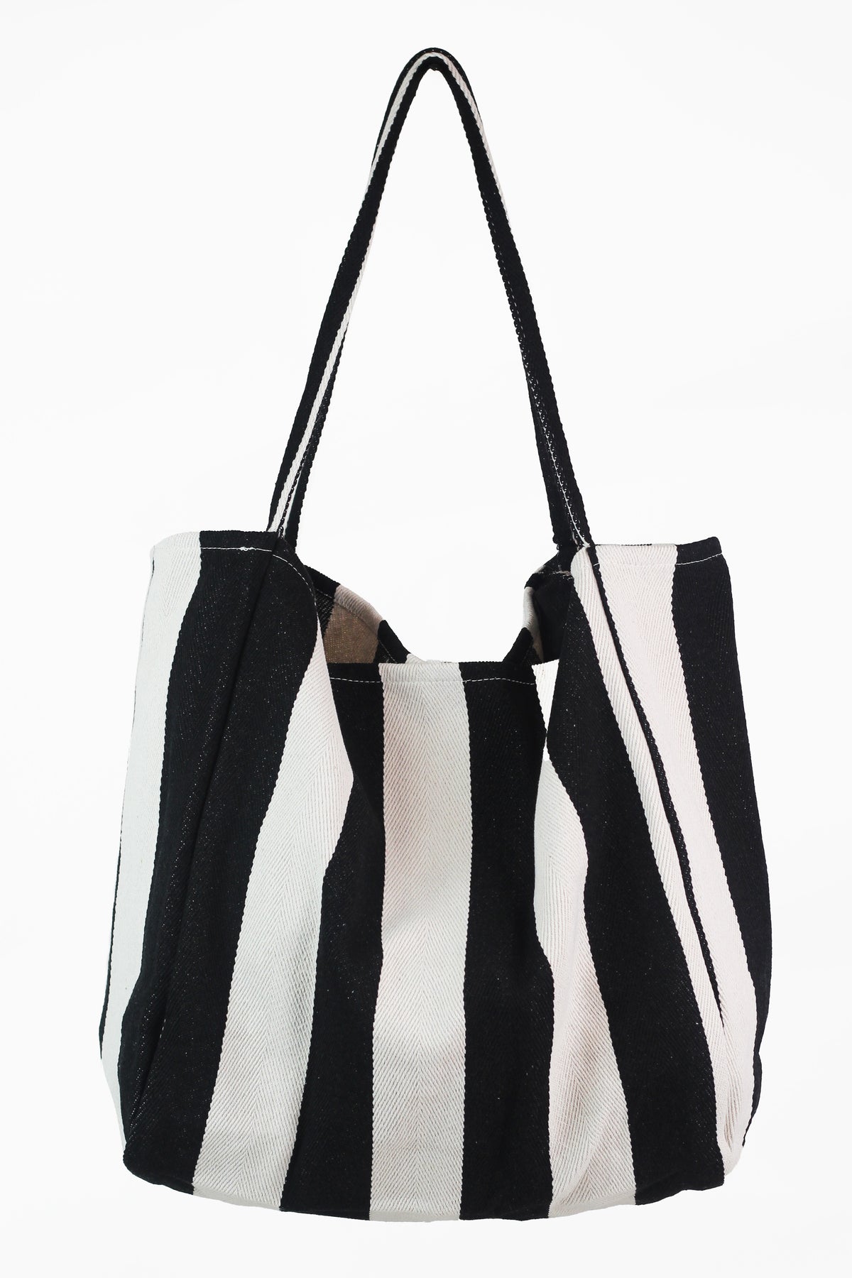 Striped Canvas Tote Bag