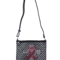 Rhinestone Front Messenger Bag w/ Cross & BCA Embellishment