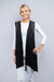 Sleeveless Crinkle Knit Vest w/ Rhinestone Embellishment