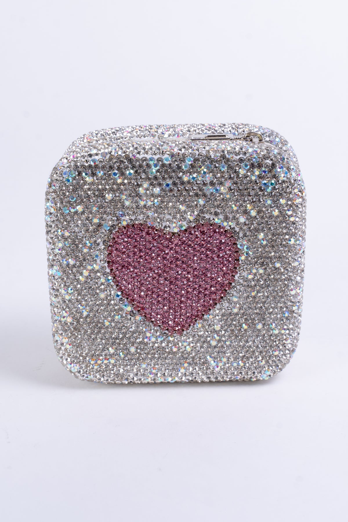 All Rhinestone Heart Middle Jewelry box