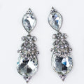 Design Accented Dangling Large Teardrop Earrings