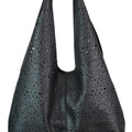 Faux Leather Hobo Bag w/ Cutout Swirl Design
