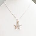 Double Chain Rhinestone Star Necklace