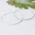 Thin XL Rhinestone In & Out Hoop