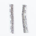 Two Rhinestone Strand Baguette Strand Dangle Earring