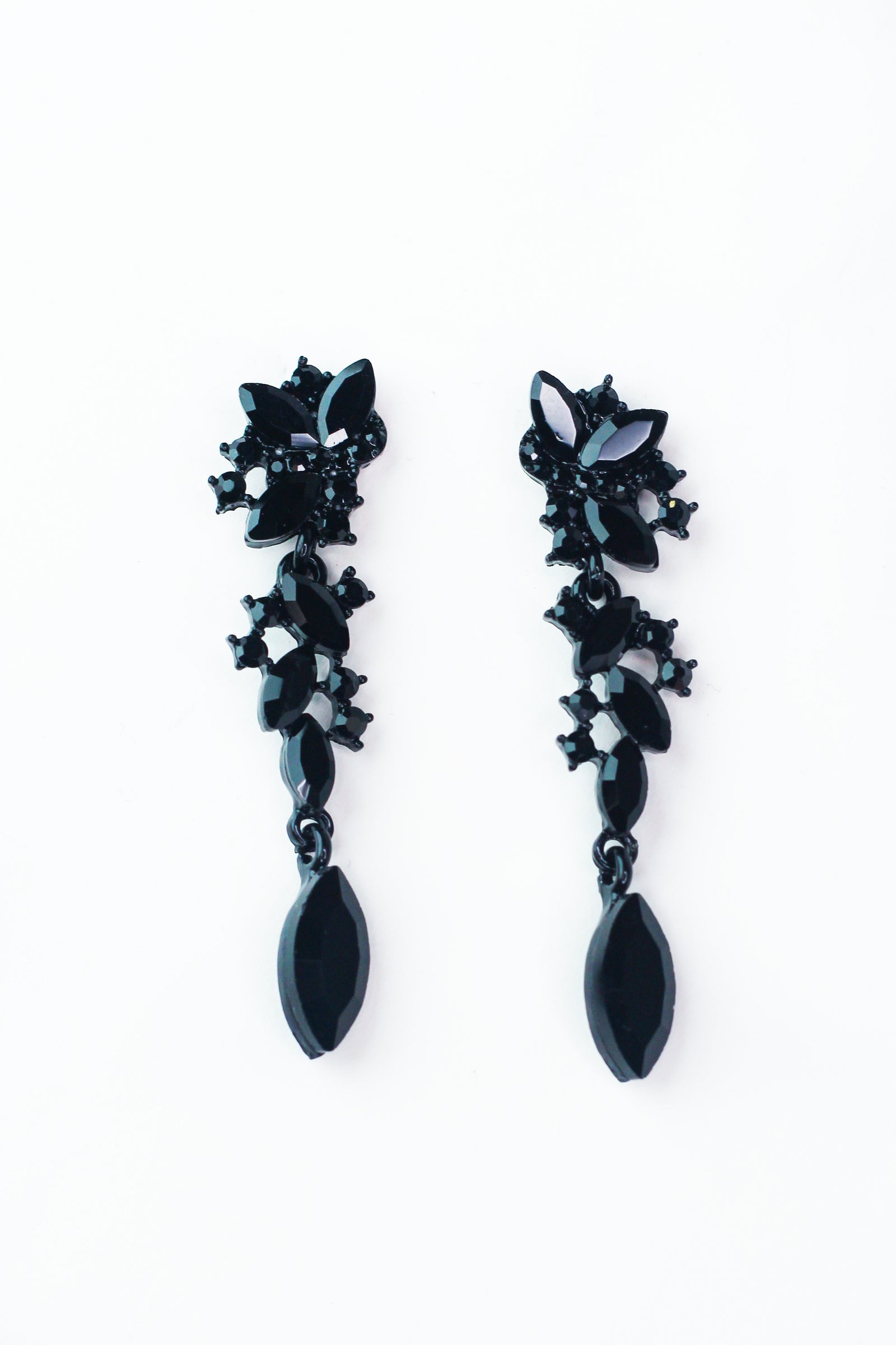 XS Different Stones Cluster Almond Dangle Earring