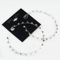 Thin Spaced Raised Stones XL Hoop
