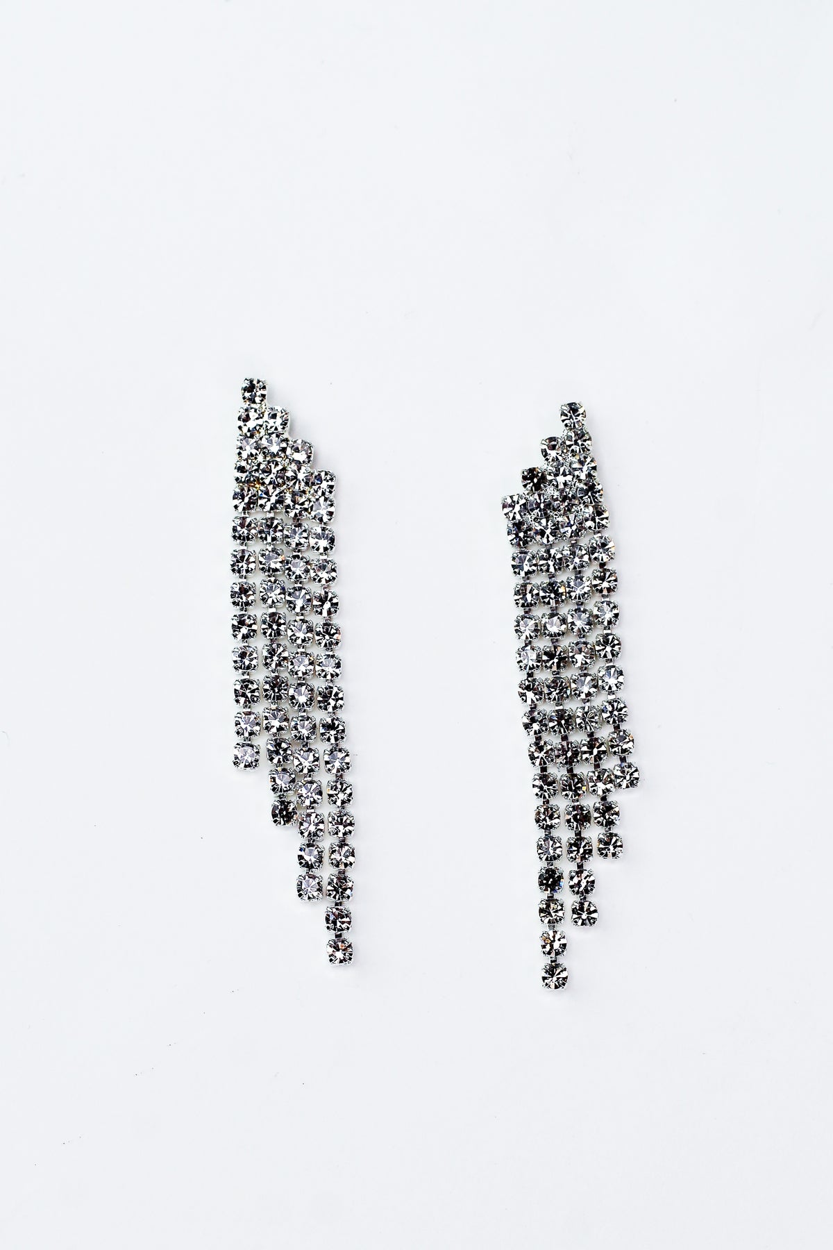 Slant Top Four Strand Short Dangle Earring