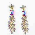 Small to Wide to Point Rhinestone Dangle Earring