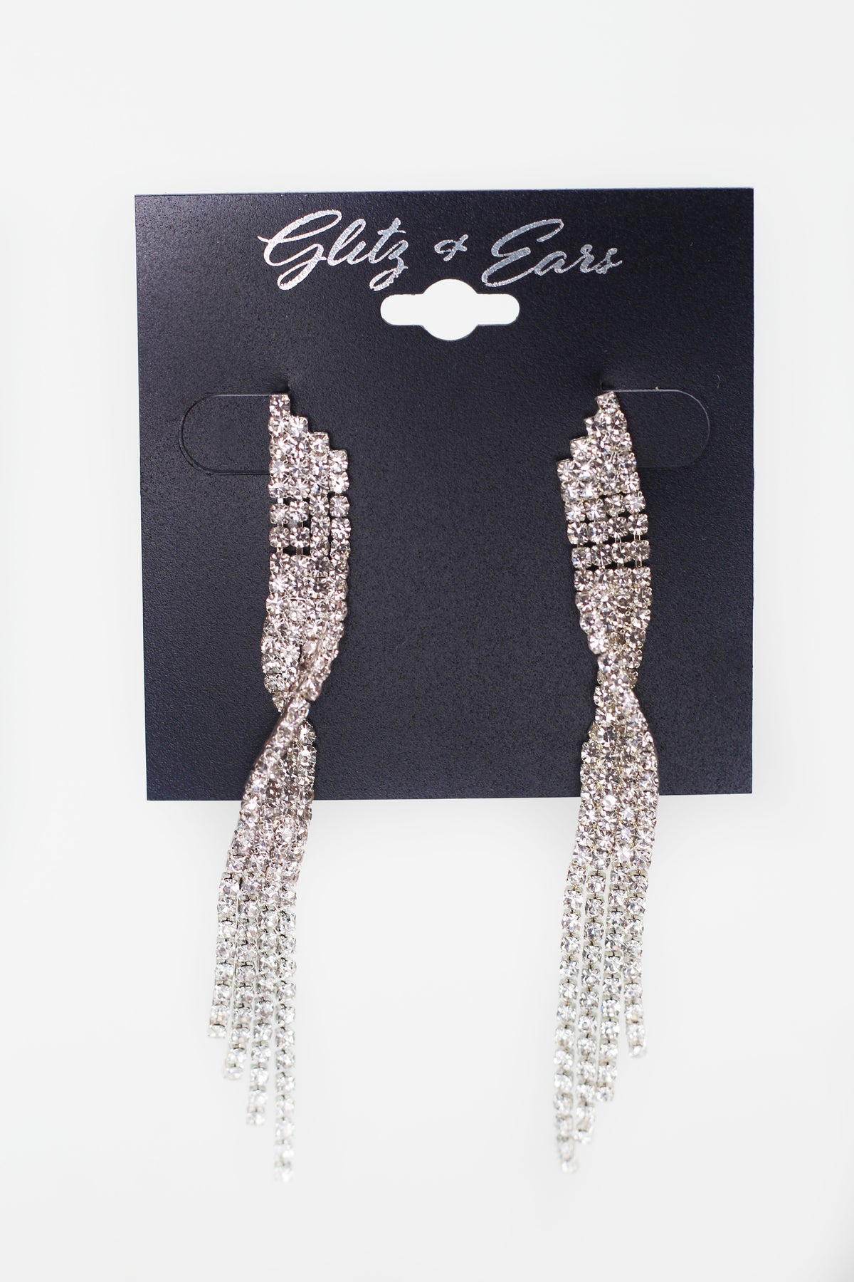 Four Row Crossover Middle Long Dangle Earring