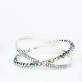 Half Circle 2 Row Rhinestone X Cuff