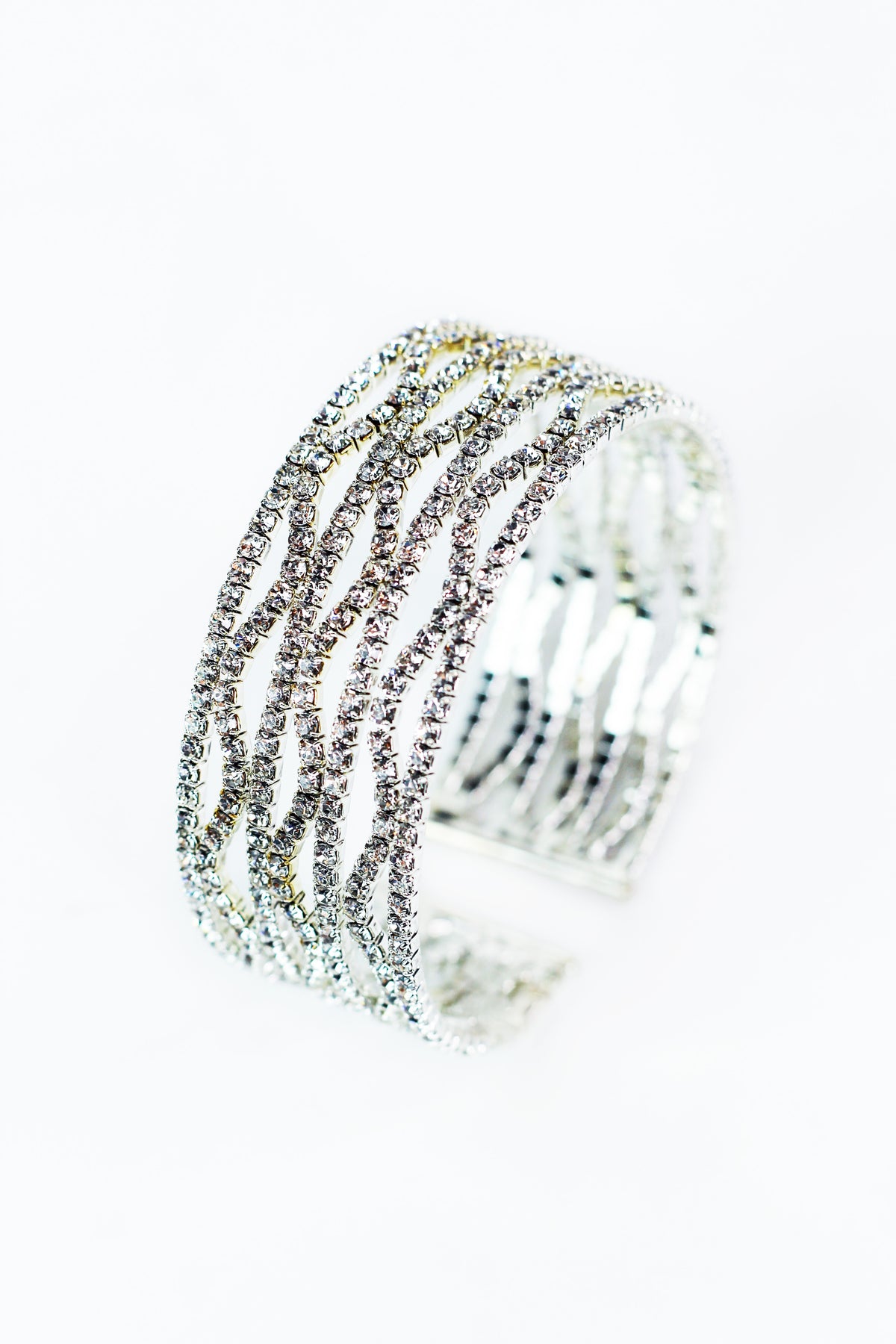 Spaced Row Wavy Row Alternate Bracelet