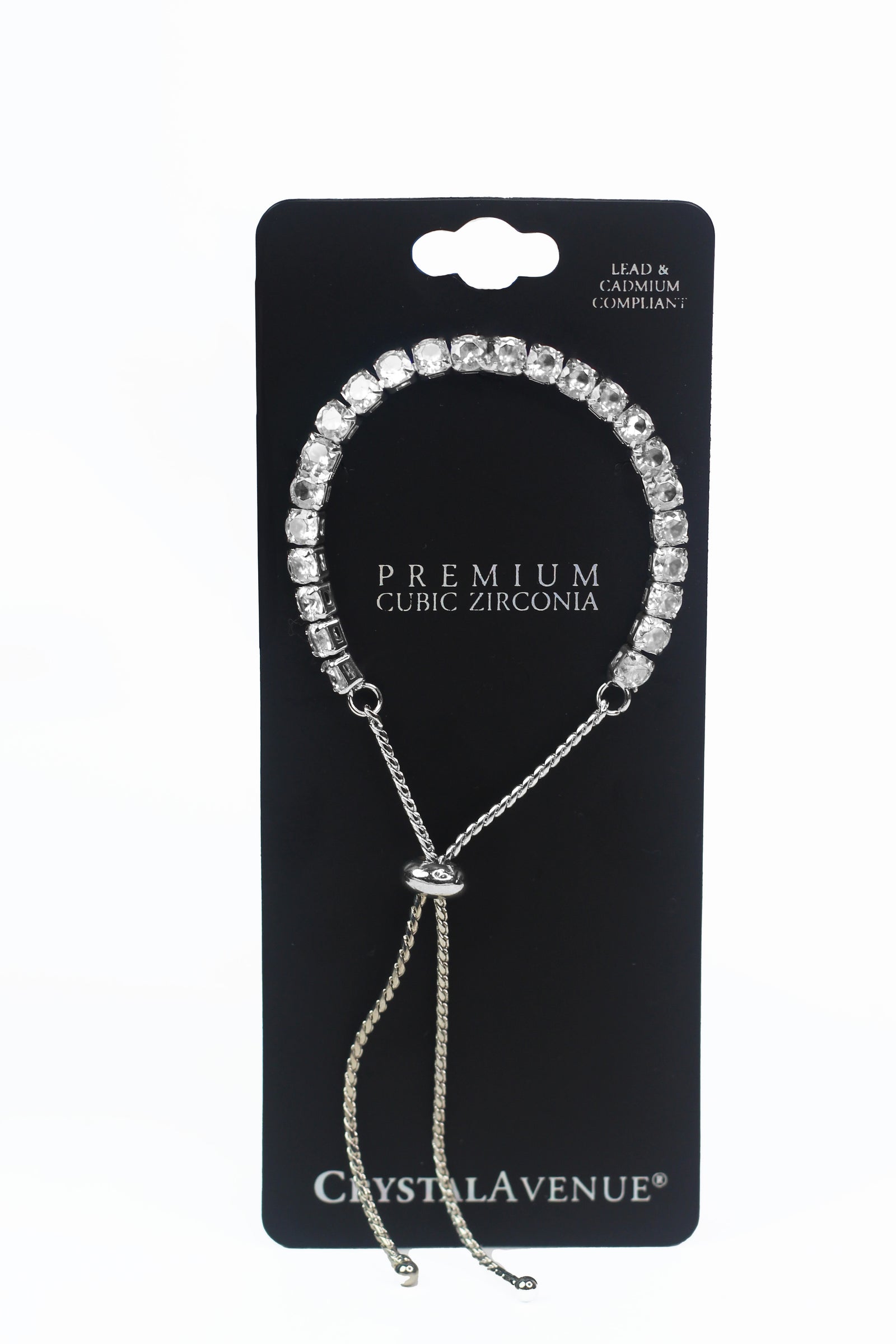 Circle Stone Single Row Adjustable Bracelet