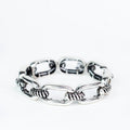 Thick Brush Textured Alternate Open Link Bracelet