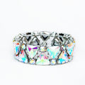 Two Row Triangle & Stone Alternate Bracelet
