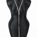 Four Row Twisted Middle Long Necklace